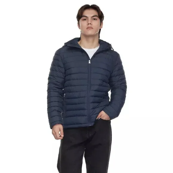 Rokka&Rolla Men's Midweight Puffer Jacket Hooded Coat